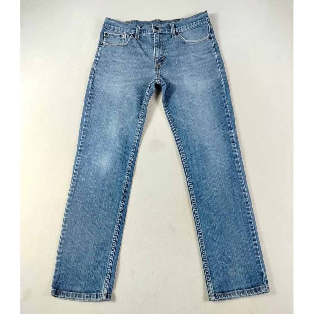 Levis 511 Slim Fit Jeans‎ Mens 32x29 Blue Denim Skater Grunge Distressed Tapered